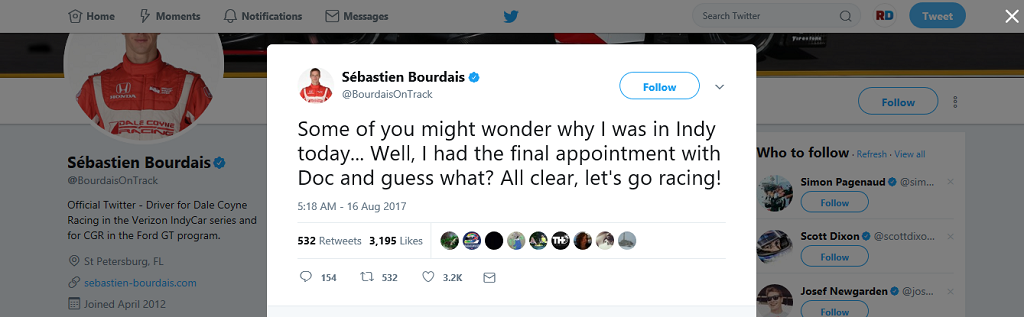 Bourdais Twitter Return.png