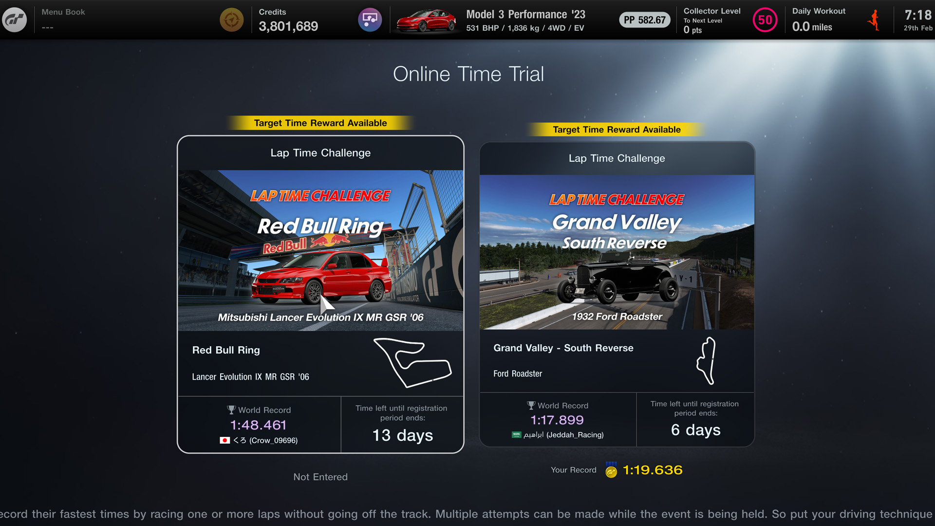 Gran Turismo 7 Mitsubishi Lap Time Challenge