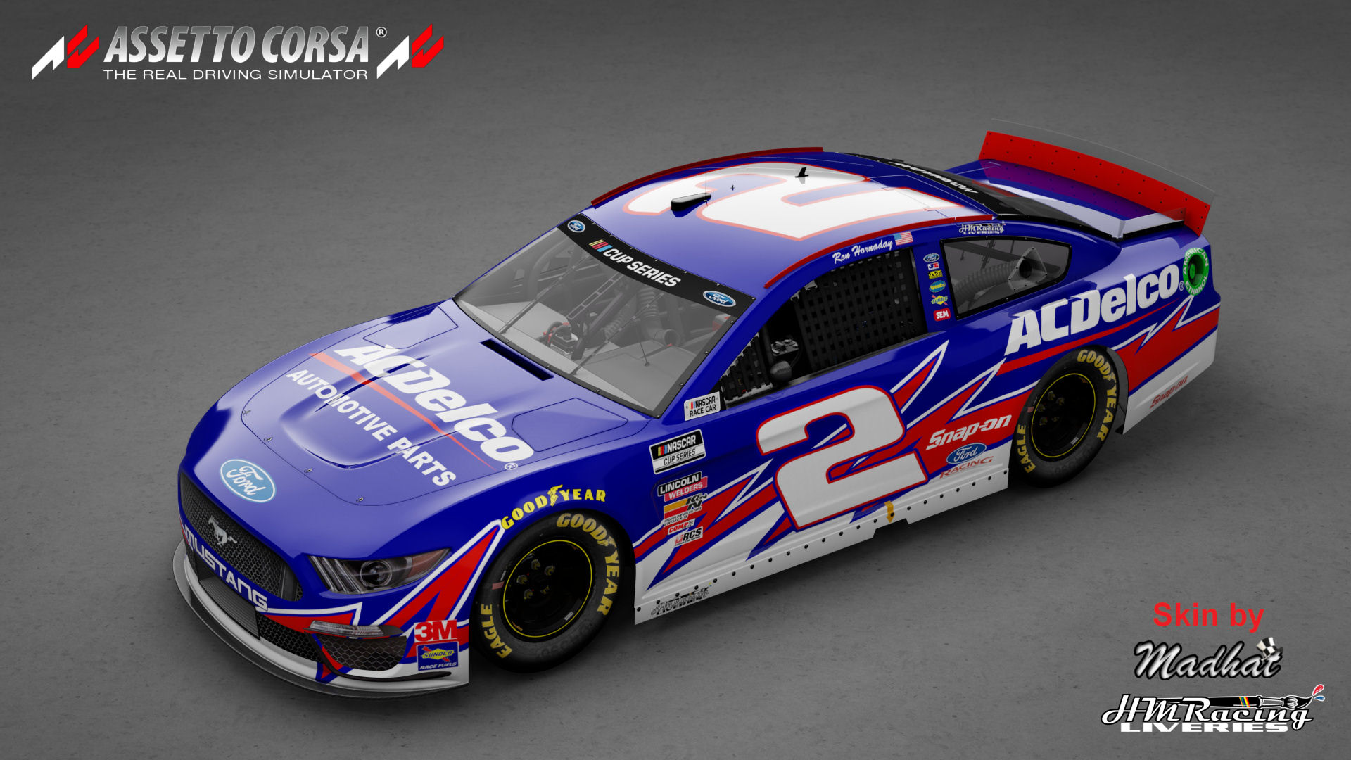 Ron Hornaday No2 ACDelco Mustang Nascar by Madhat HMRacing Liveries 01.jpg