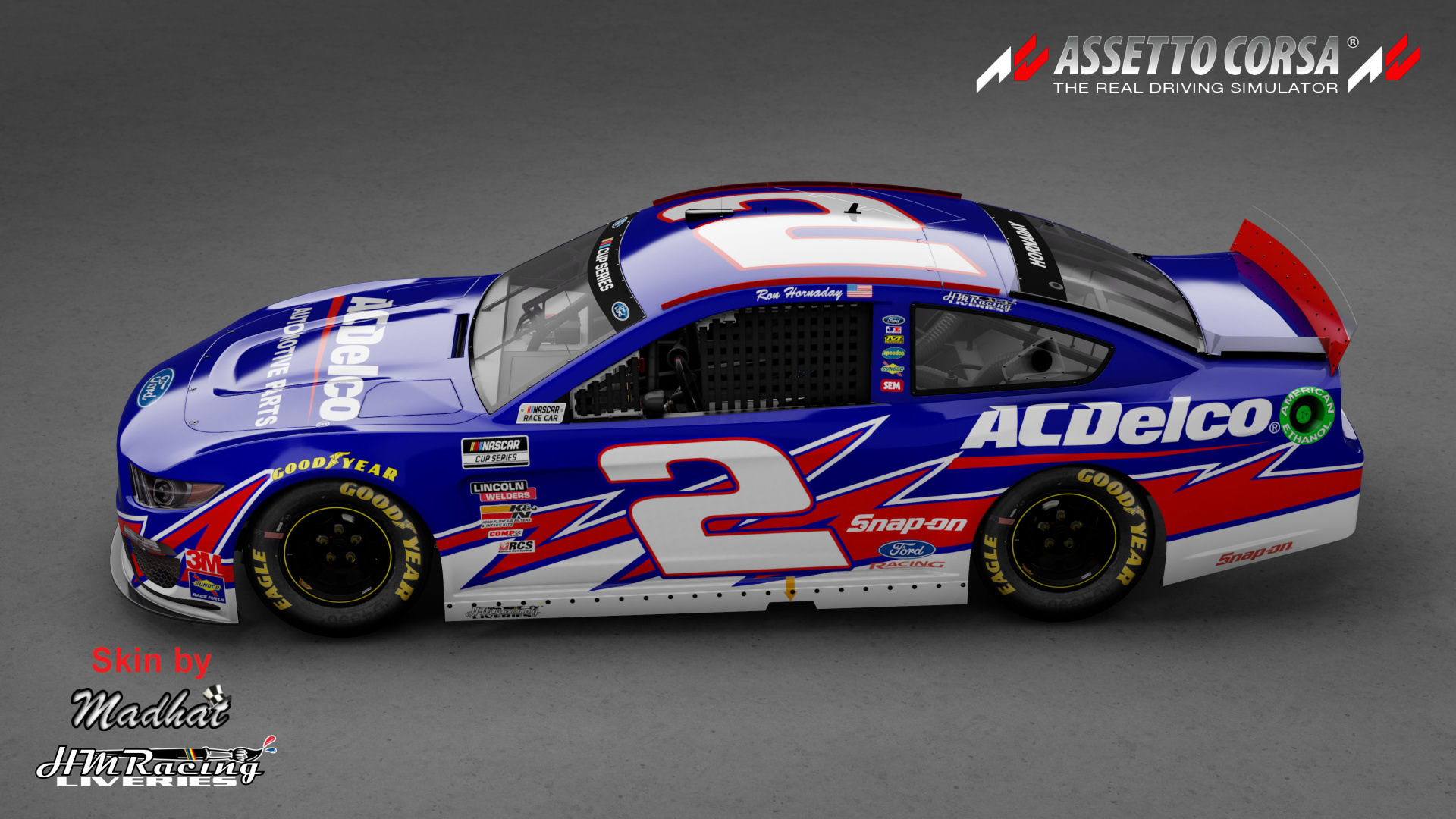 Ron Hornaday No2 ACDelco Mustang Nascar by Madhat HMRacing Liveries 03.jpg