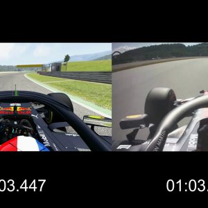 AC vs Reality F1 Comparison Lap 1:03.4