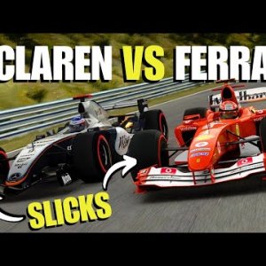 Can the Ferrari F2004 beat the McLaren MP4-20 on Slicks at the Nordschleife?